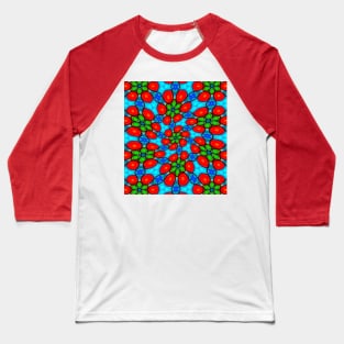 Colorful Paper Flower Baseball T-Shirt